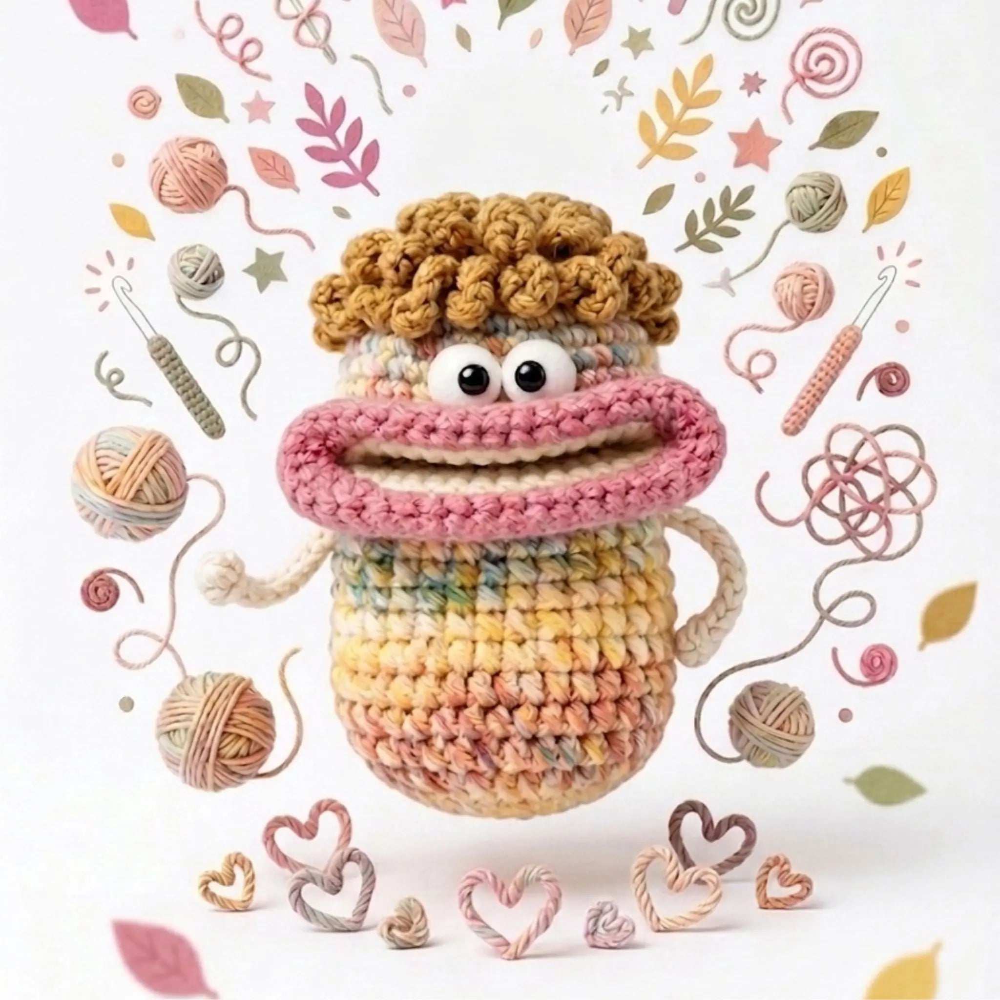 Big Mouth Monster Keychain Crochet PDF – MrsCrochetWorld