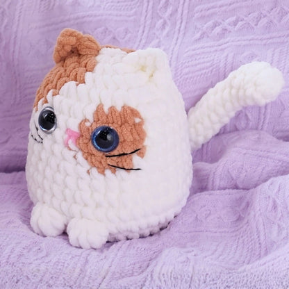 cute cat plush crochet pattern PDF preview by MrsCrochetWorld