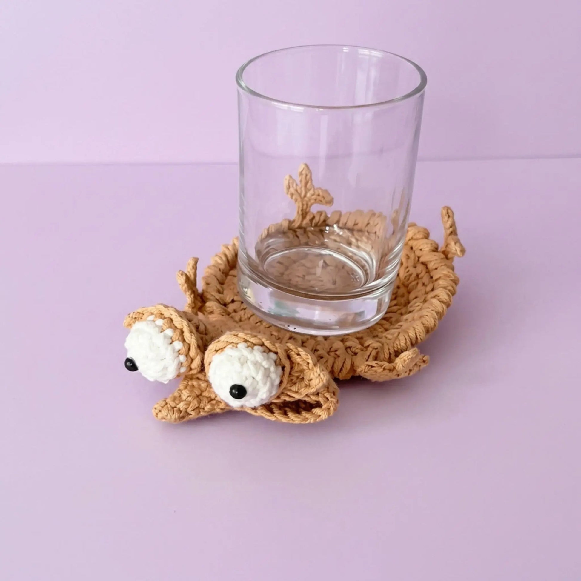 Chick animal crochet coaster pattern PDF by MrsCrochetWorld