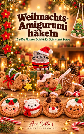 🇩🇪 Weihnachts-Amigurumi häkeln: 23 süße Figuren — Christmas Amigurumi Crochet Book (German Edition)