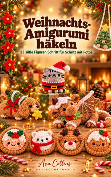 🇩🇪 Weihnachts-Amigurumi häkeln: 23 süße Figuren — Christmas Amigurumi Crochet Book (German Edition)